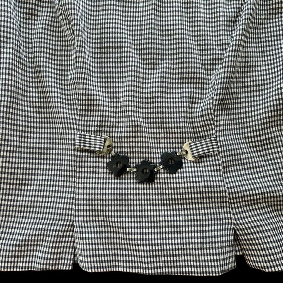 Vintage Retro Kathie Lee Gingham Floral Belt Clueless Vibes Top 8 - Picture 3 of 5